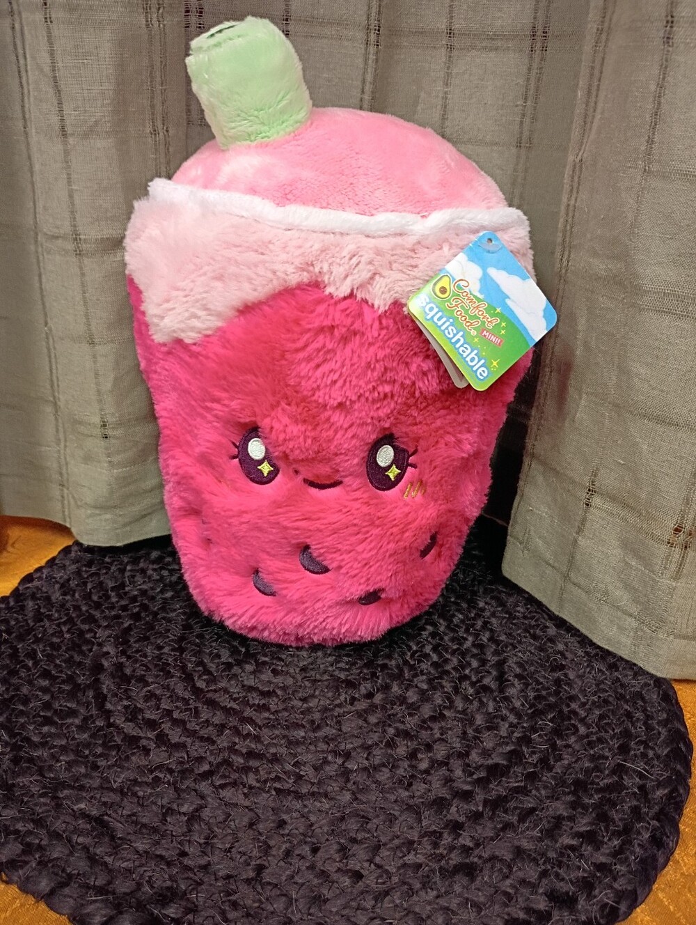 NWT Mini Squishable Comfort Food Bubble Boba Tea Pink Plush Character Size 10"